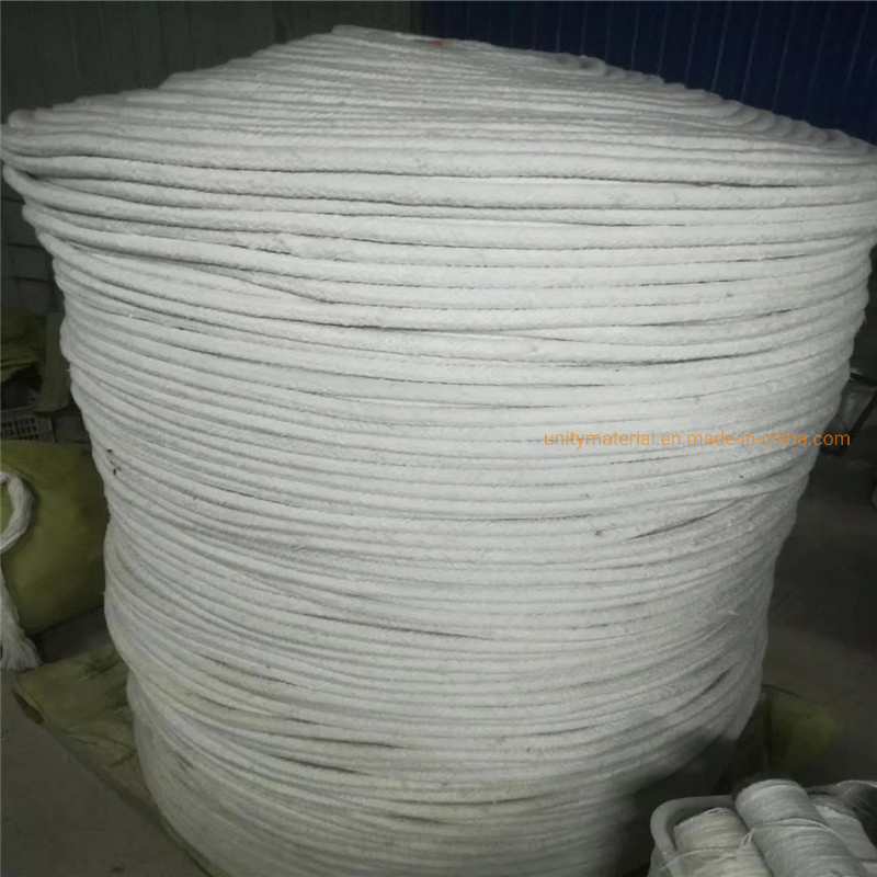 Thermal Insulation Mineral Wool Fibre Textiles Ceramic Fiber Round Square Braided Twist Sealing Woven Rope for Heat Boiler Sealing with Ss Steel / Glass Wire