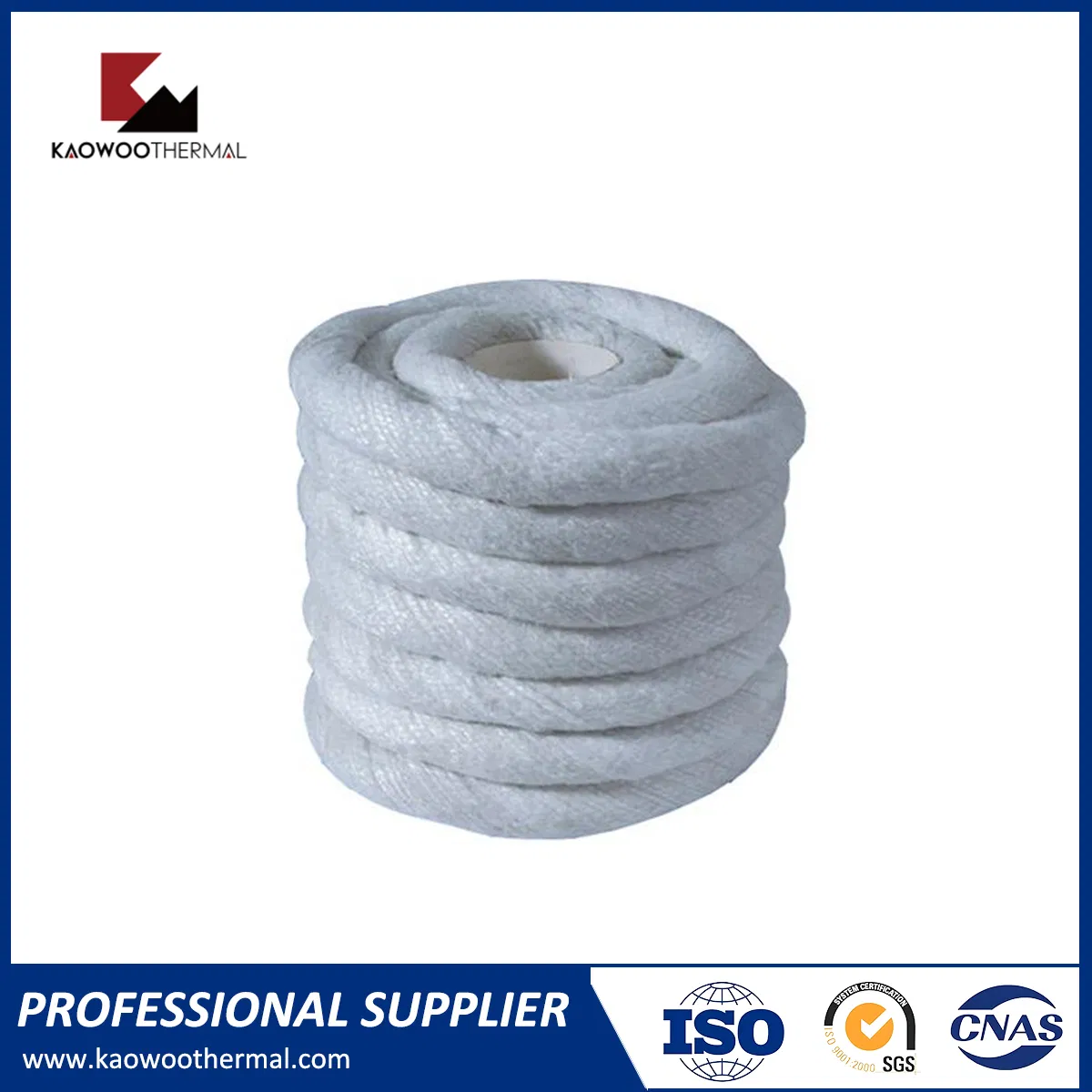 High Temperature Pipe Heat Insulation and Seal Ceramic Fibre Square Braided Rope