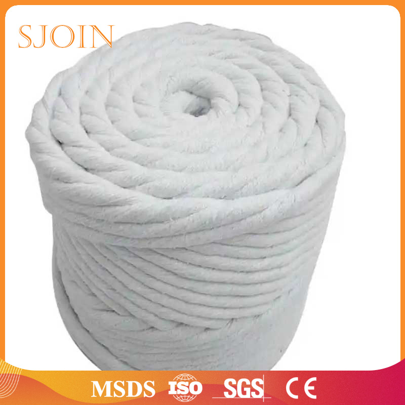 Heat Insulation Mineral Wool Fibre Thermal Resistant Textile Ceramic Fiber Sealing Fireproof Woven Building Material Refractory Round Square Rope
