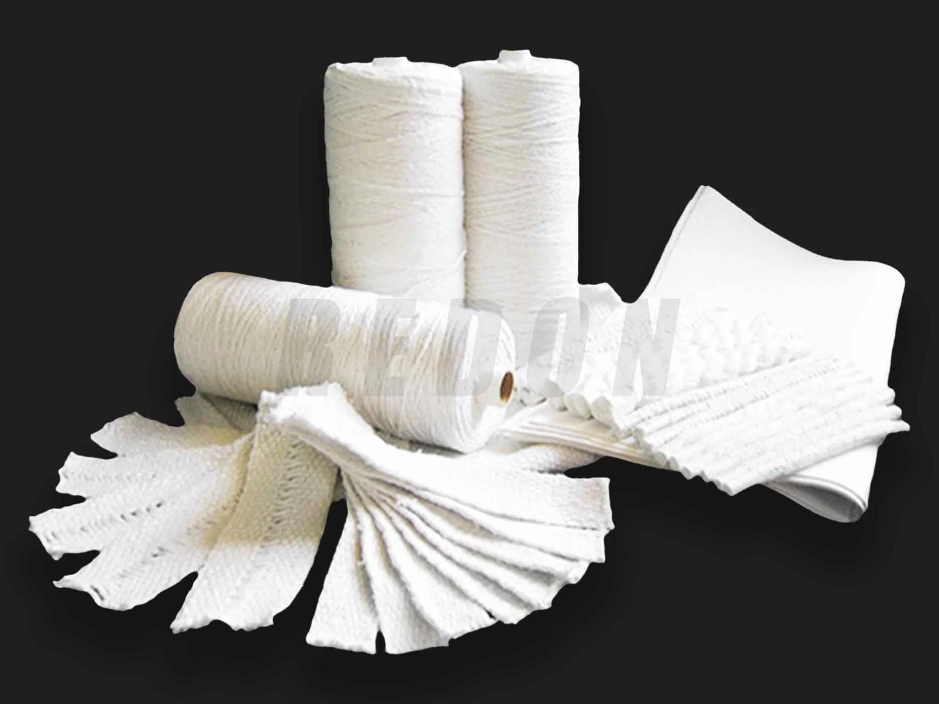 Redon Heat Resistant High Temperature Insulation Refractory Fireproof Materials Ceramic Fiber Cloth of High Temperature Stove Door Curtain