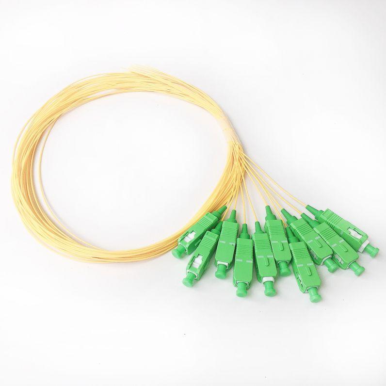Cheap 12 cores SC/APC 0.9mm Single Mode G657A1 Fiber Optic Pigtail Factories, Quotes