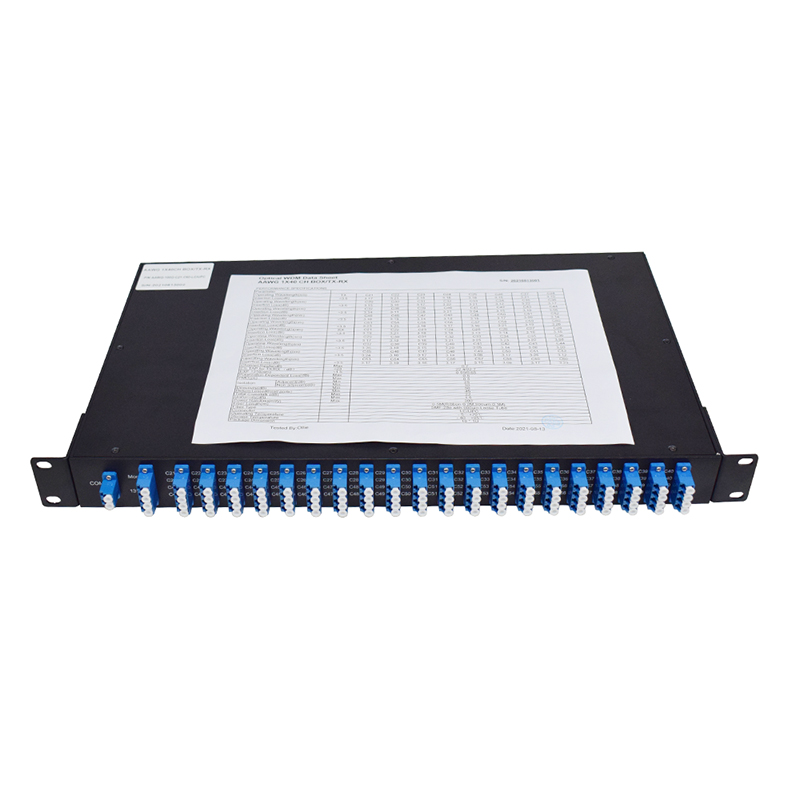 ODM 19inch 100GHz C21-C60 LC/UPC Dual Fiber Rack Mountable Type 40 Channel Mux Demux Fiber Optic Dense wavelength-division multiplexing DWDM Manufacturer, Pricelist