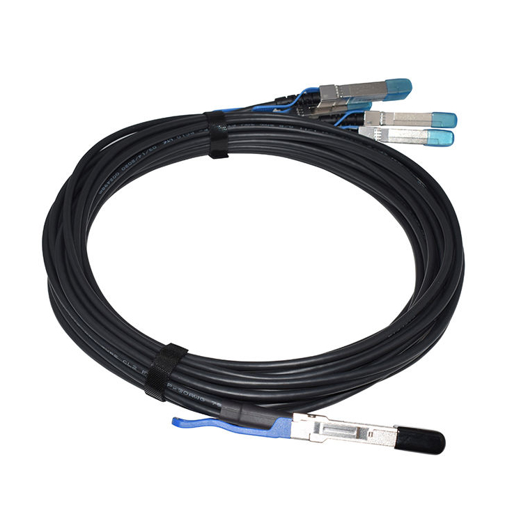 China Cisco QSFP-4SFP25G-CU1M Compatible 100G QSFP28 to 4 x 25G SFP28 Passive Direct Attach Copper Breakout Cable Suppliers, Factory