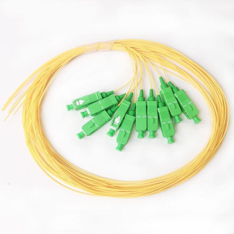 Cheap 12 cores SC/APC 0.9mm Single Mode G657A1 Fiber Optic Pigtail Factories, Quotes