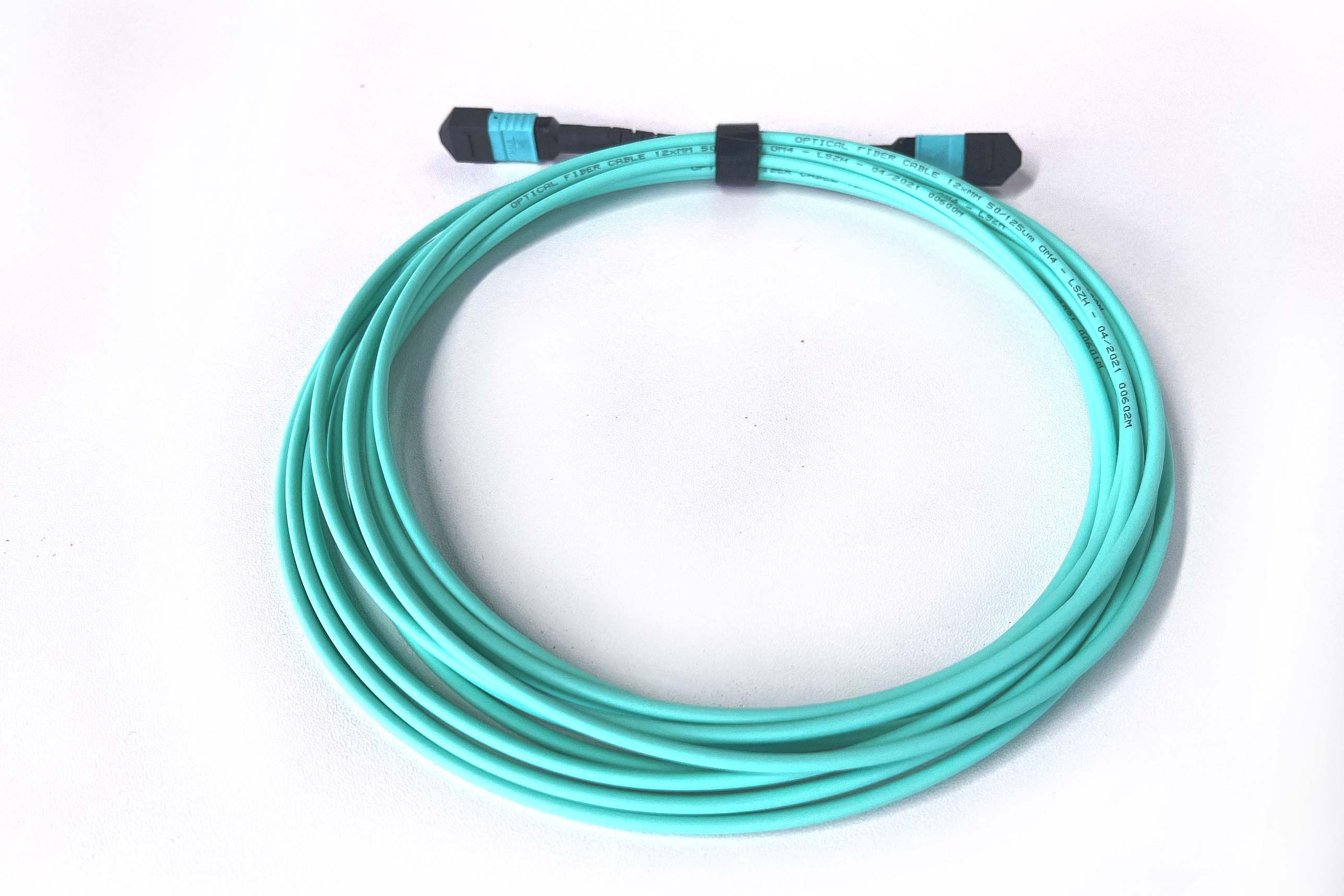 OEM MTP-24 MPO-24 OM3-300 3.0mm LSZH Type B Fiber Optic Patch Cord Suppliers, Products