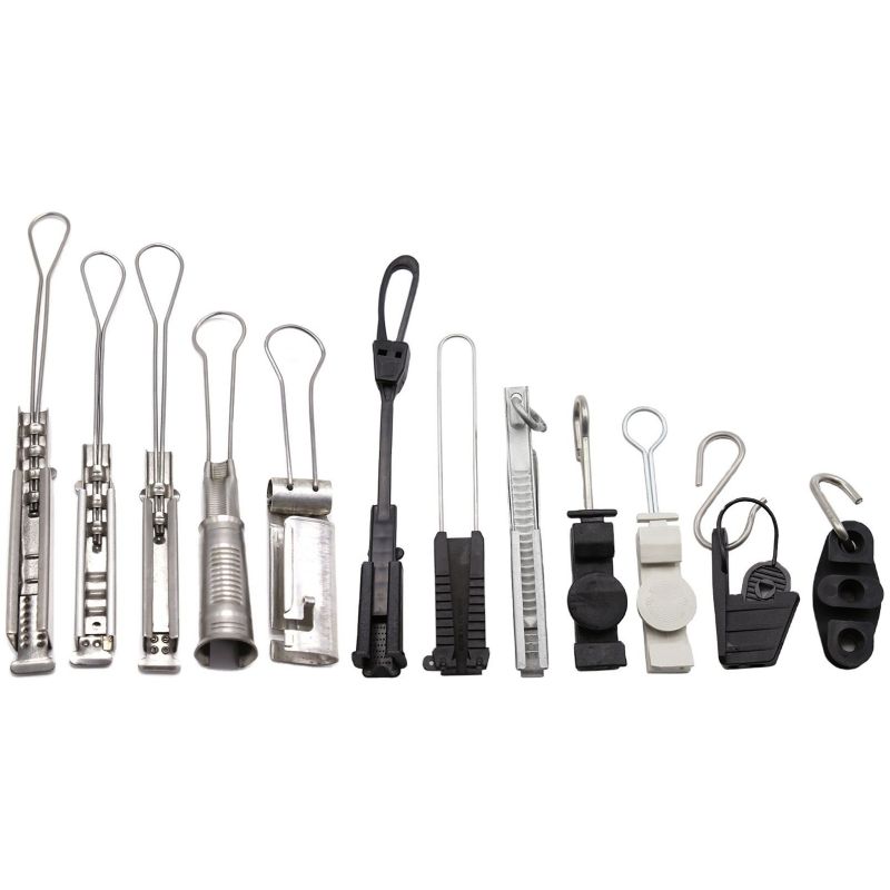 Cheap PA66 Nylon FTTH Drop Optical Fiber Cable Wire Feeder  Clamp For Aerial Cable Installation FCST-ACC Manufacturer, Pricelist