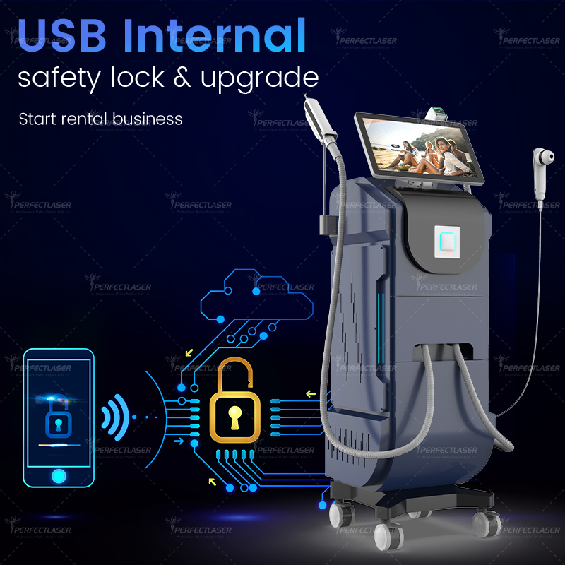 OME 2 in 1 Nd Yag Pico Laser Tattoo Removal Machine Professional Permanent 755 1064 808nm Ice Diode Laser Hair Removal Machine