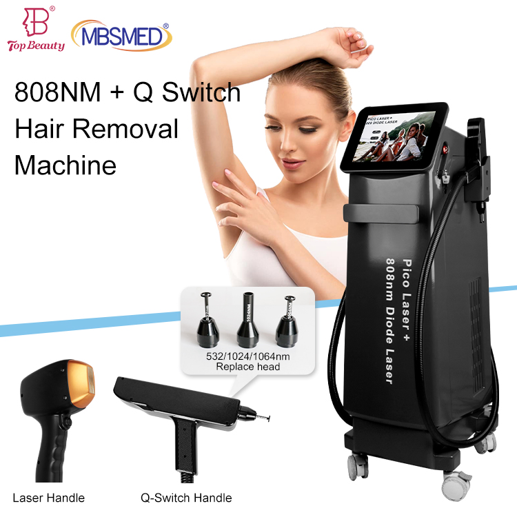 Newest Hair Removal &amp; Tattoo Removal 808nm Diode and Picosecond Laser 2 in 1 Pigmentation Machine