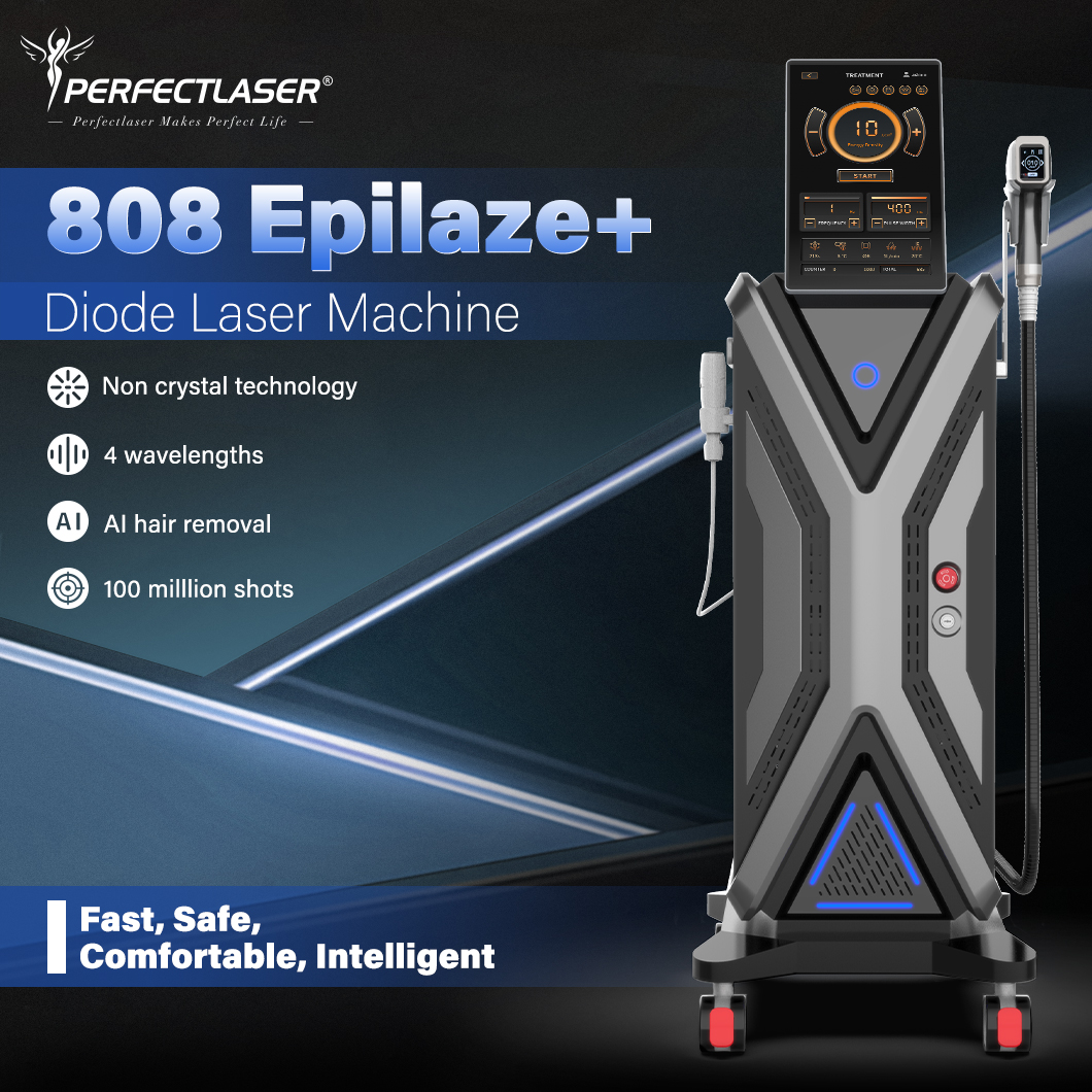 2026 Best 755nm 808nm 940nm 1064nm 4 Wavelength Diode Laser Ice Titanium Permanent Diode Laser Hair Removal Machine Price