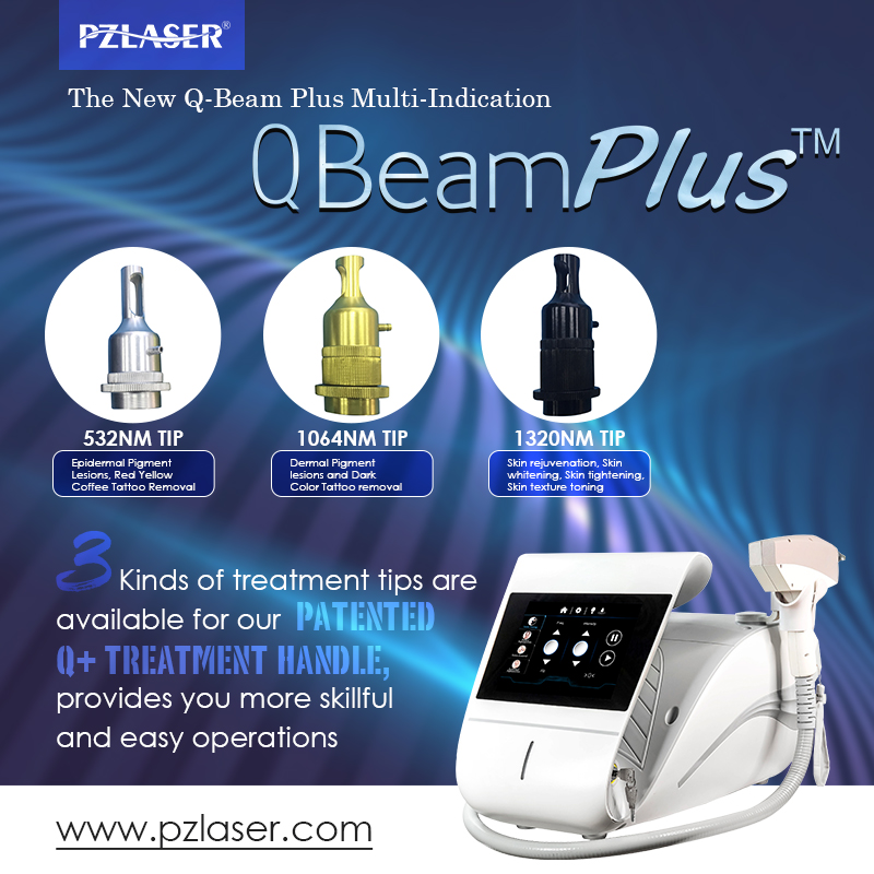 New 532nm 755nm 1064nm 1320nm Nd Yag Picosecond Laser Price 1500W Portable Q Switched Pico Laser Tattoo Removal
