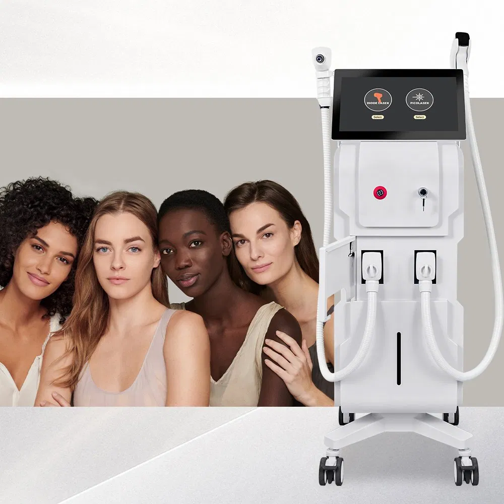 Multifunctional 2 in 1 755 808 1064nm Diode Laser Hair Removal Picosecond Laser Tattoo Removal Machine