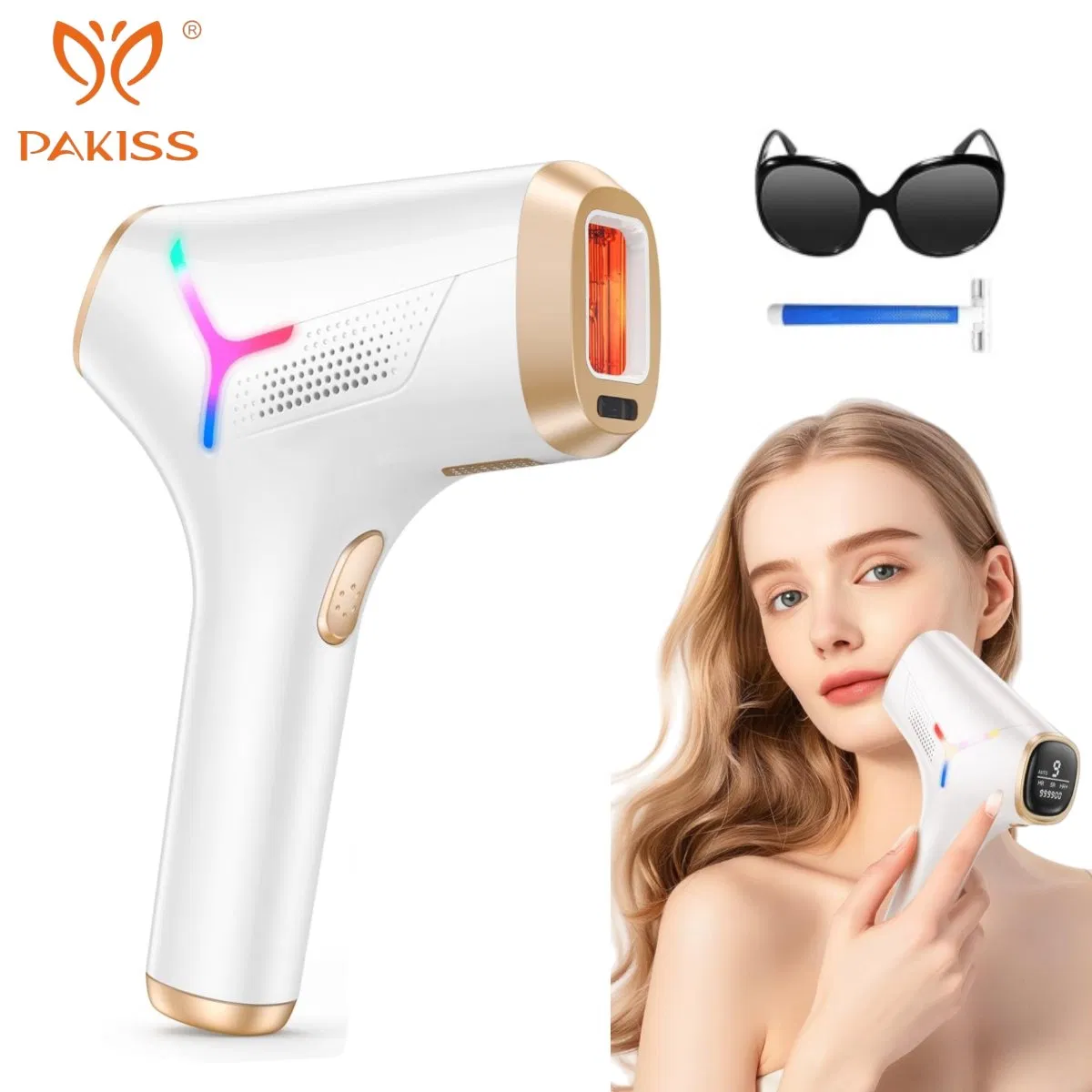 Pakiss Painless IPL Hair Removal Device Machine for Whole Body