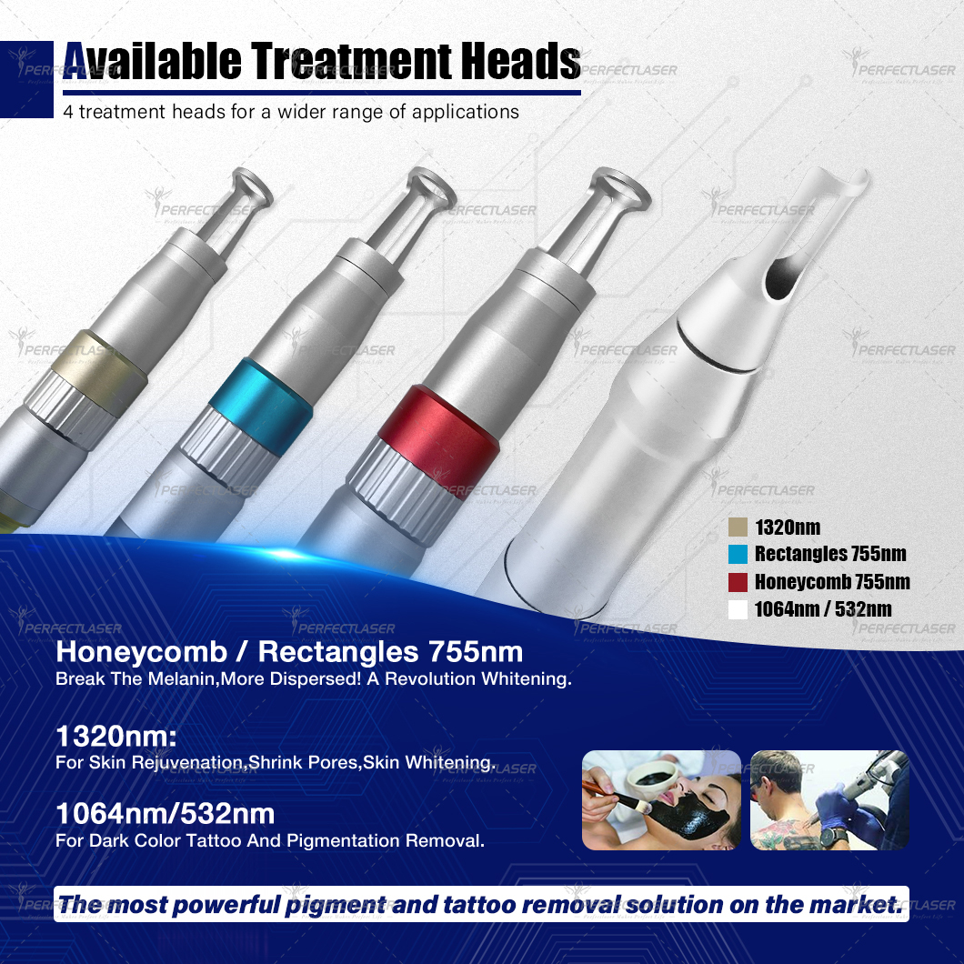 Picosecond Laser Tattoo Removal Machine Best Picolaser 1064nm 532nm 755nm Q Switch Nd Yag Tattoo Removal Beauty Salon Equipment