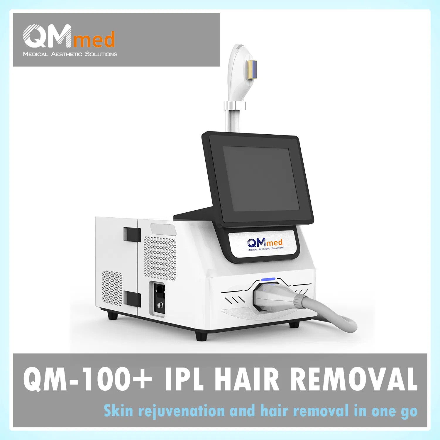 IPL Hair Removal Device with Sapphire Ice Cooling Skin Sensor, Low Pih Risk for Sensitive Skin