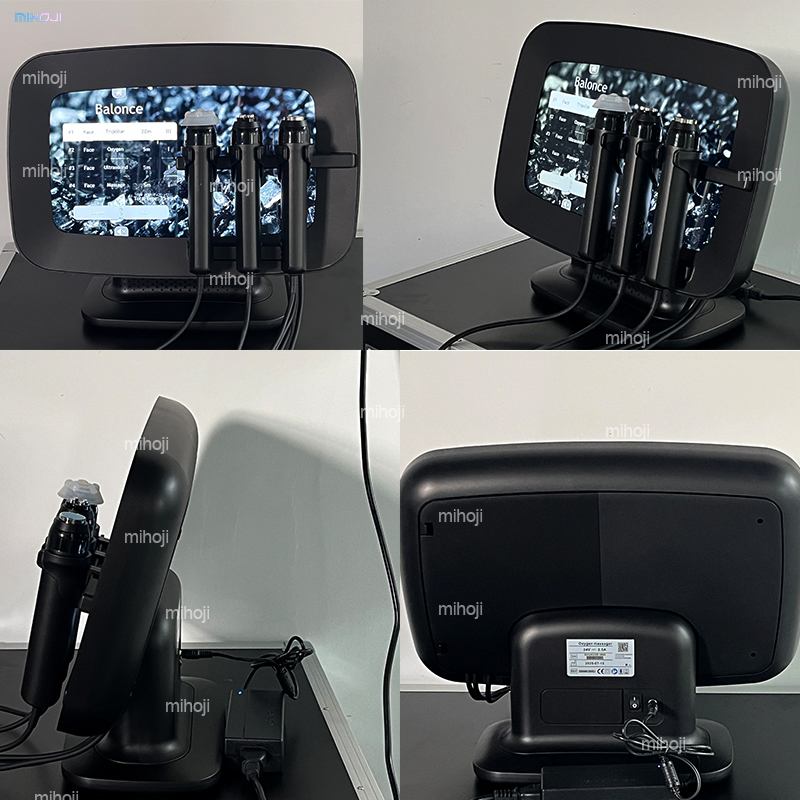 Black Oxygen Facial Machine Skin Tightening Hydrogen Oxygen H2O2 Facial Machine