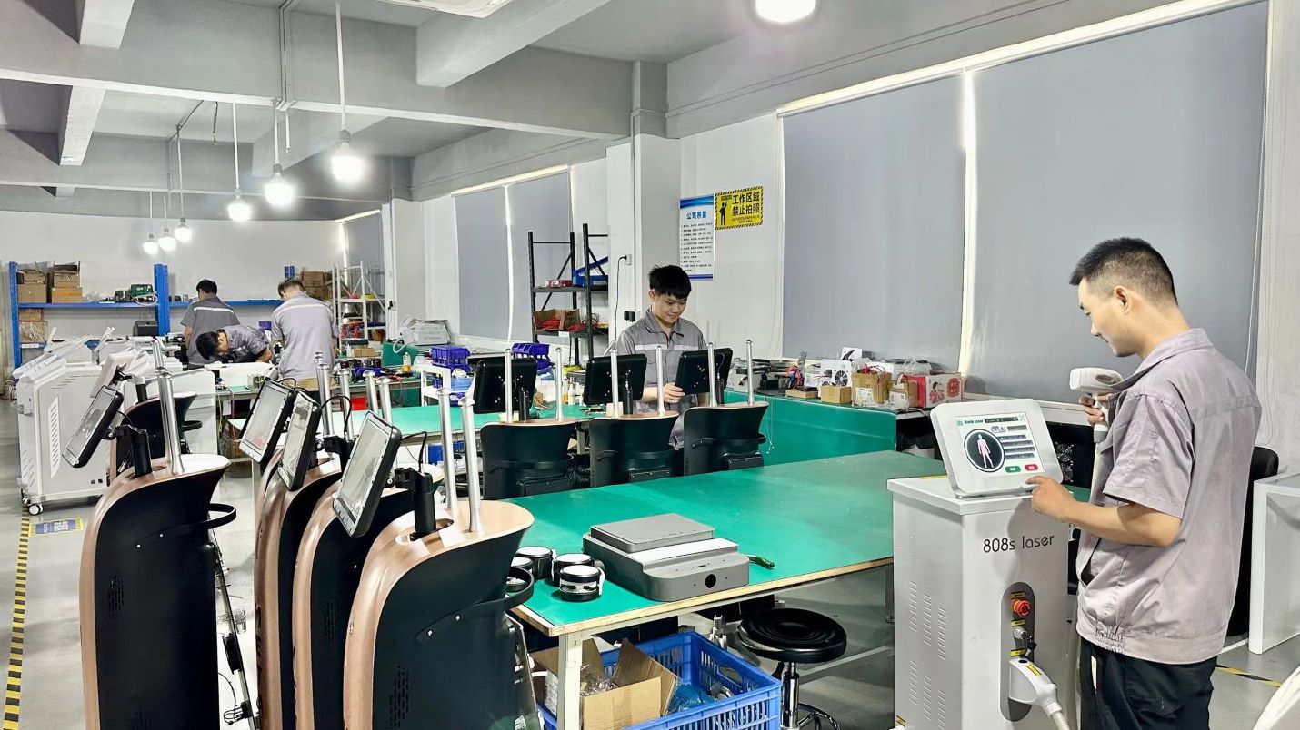 Fickle Beauty professional production assembly line in Guangzhou manufacturing facility