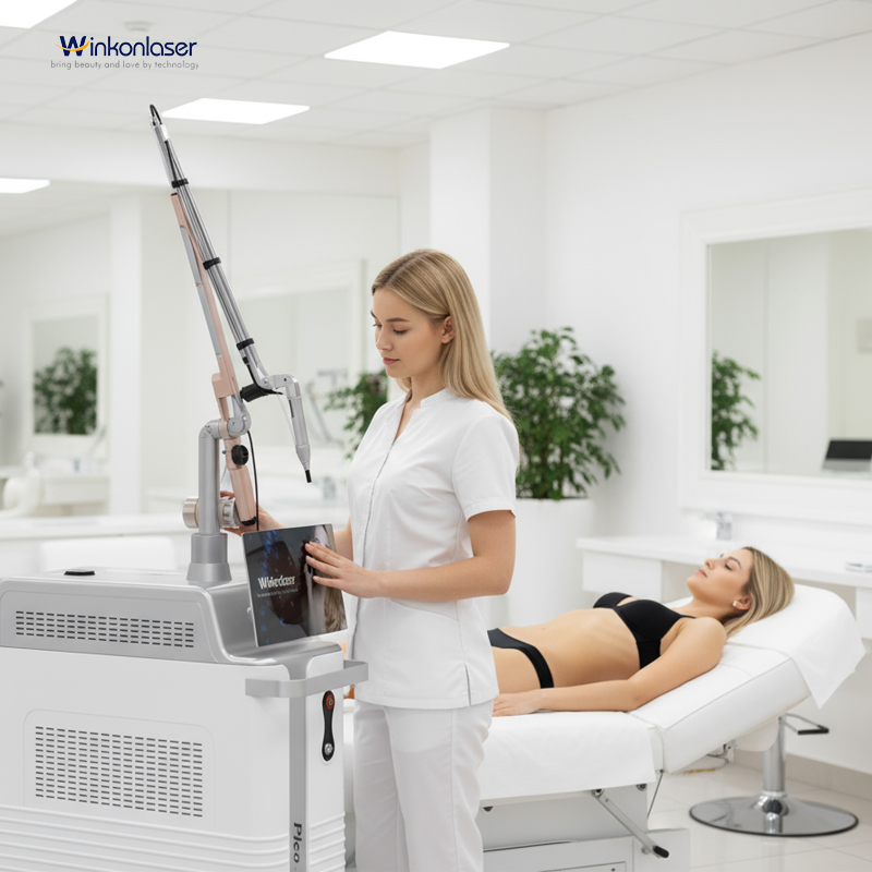 Pico Laser 450Ps Picosecond Q Switched Nd Yag Laser 1064Nm 532Nm 755Nm Tattoo Removal Picosecond Laser Machine