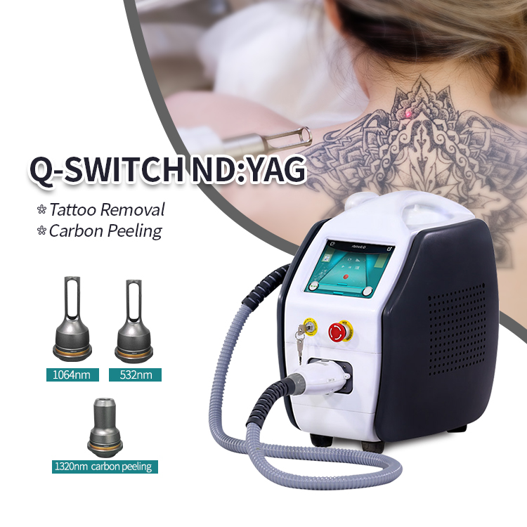Newest Design 1-10Hz Adjustable Q-switch Nd Yag Laser Tattoo Removal Machine Equipment for Clinic