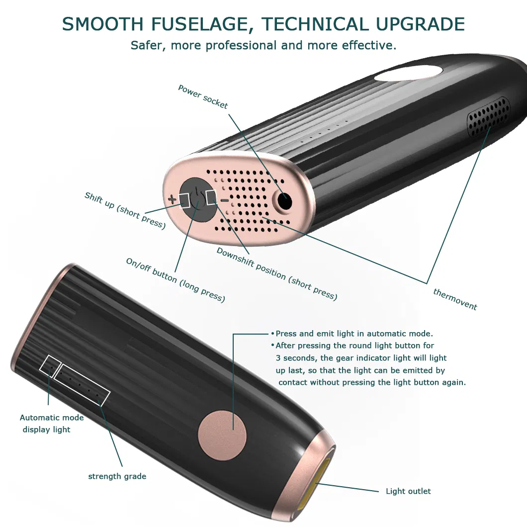 Flash Permanent IPL Laser Epilator Facial Photoepilator Painless Electric Hair Removal Device