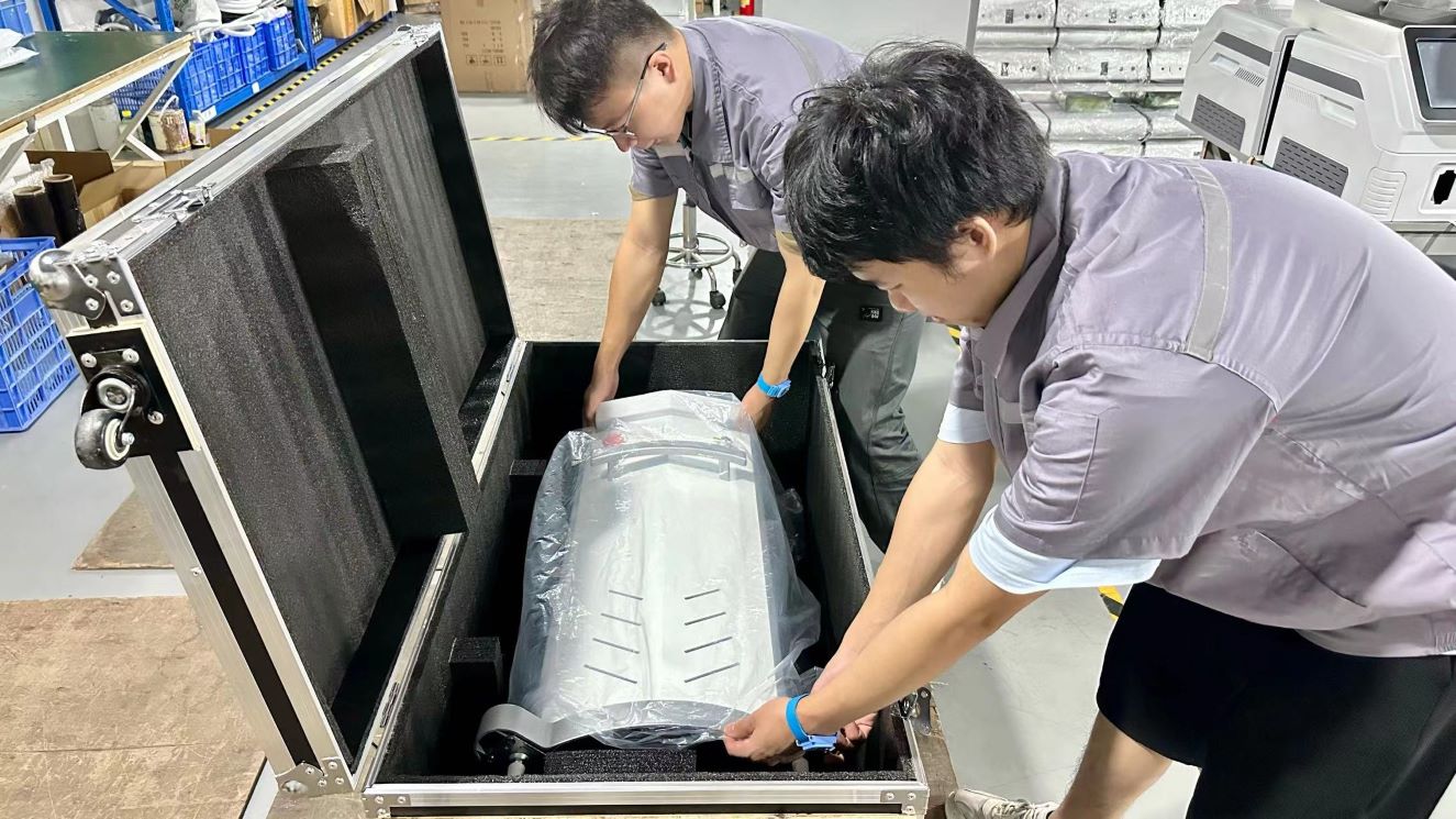 Professional export packaging of beauty equipment for global shipping