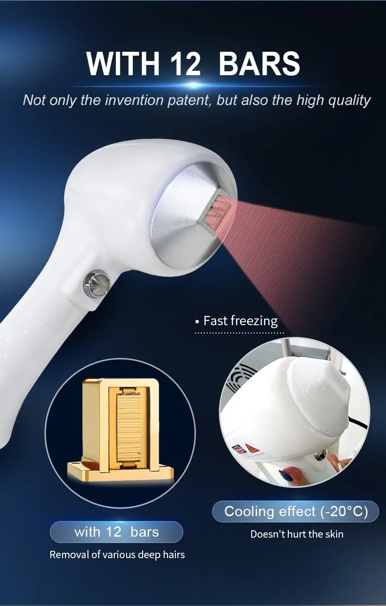 Ice Cooling IPL Permanent Hair Removal Beauty Device for Face