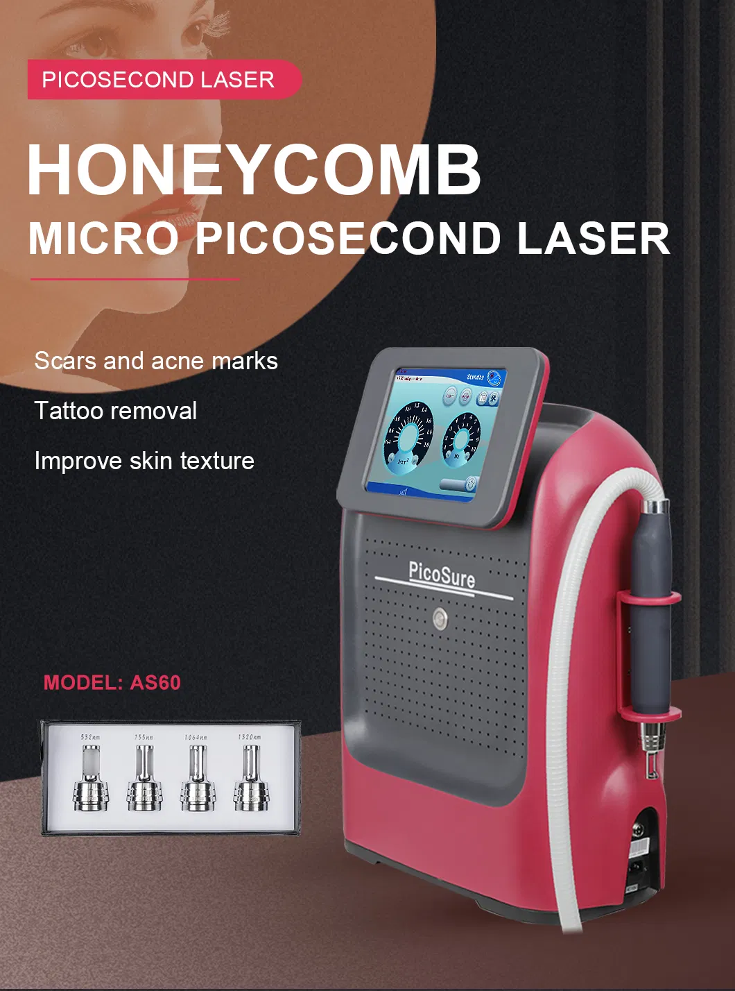 Portable Pico Laser Tattoo Removal Machine