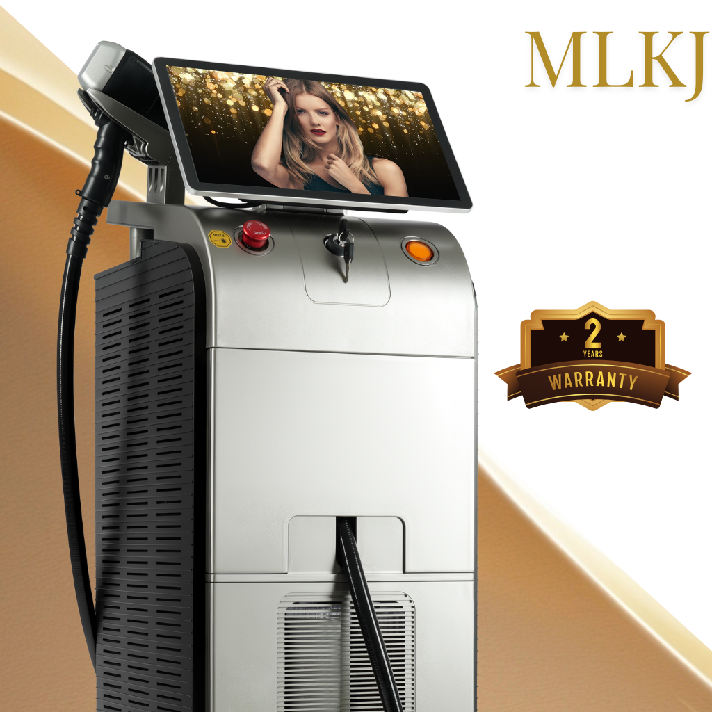 Newest 4K 1600/1800w Three Waves Diode Laser Hair Removal 755nm 808nm 1064nm Dual Handle Diode Laser Hair Removal Machine Price
