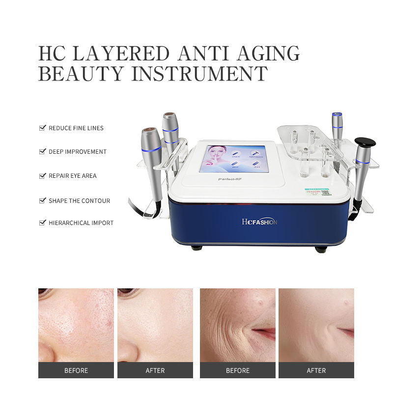 Korean Beauty Facial Lifting Wrinkle Reducing Skin Tightening Face &amp; Eye Area Desktop Device with Frequency V Technology