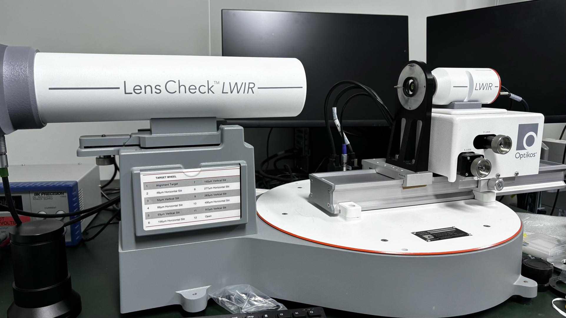 MTF transmittance meter for modulation transfer function testing of optical components
