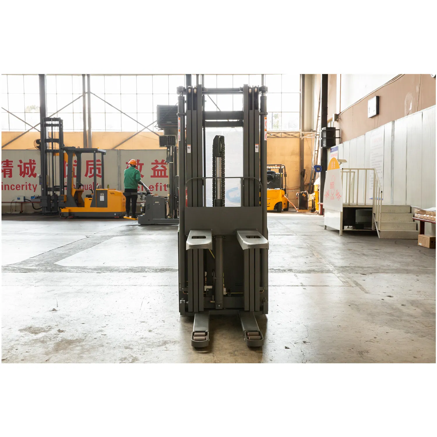 High Quality 1.0ton/1.5ton with 1.6/2.5/3.0m Full Self Lifting Height Economic Walkie Hydraulic Truck/Pallet Electric Stacker Price for Warehouse/Forklift
