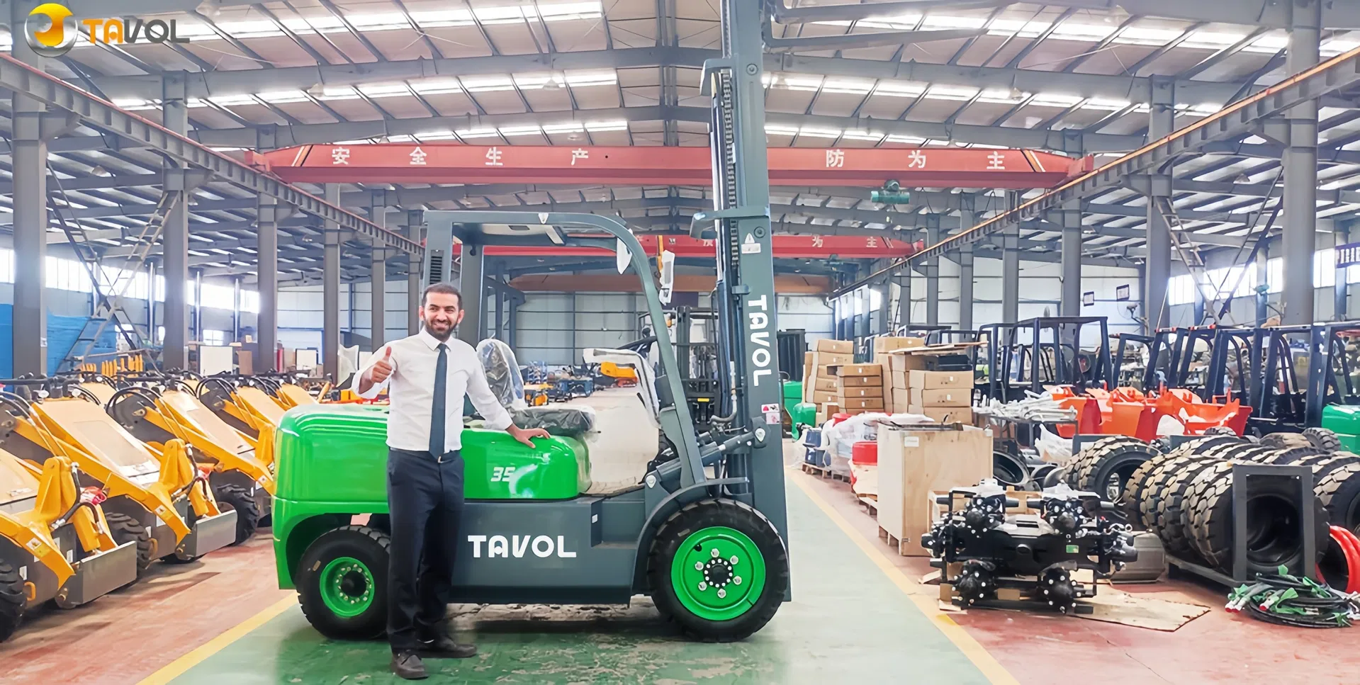 Diesel forklift warehouse
