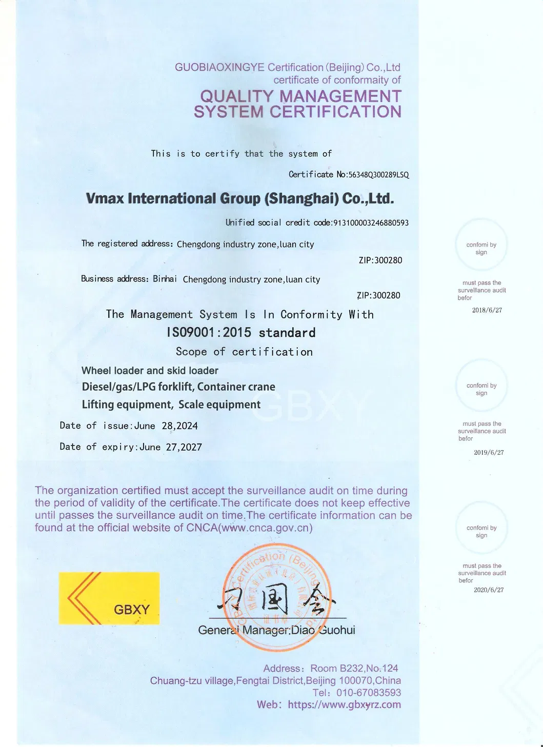 ISO CE Certifications