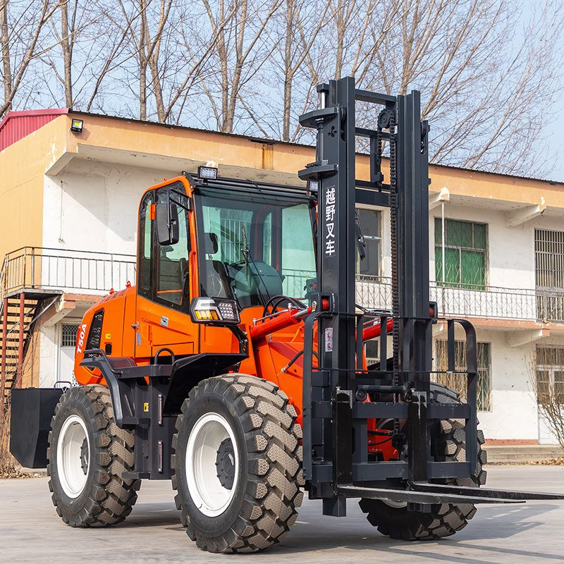All Terrain Diesel Forklift 2ton 3ton 5 Ton 3m 4m 5m 6m 4*4 All Rough Terrain Forklift Truck with Attachment