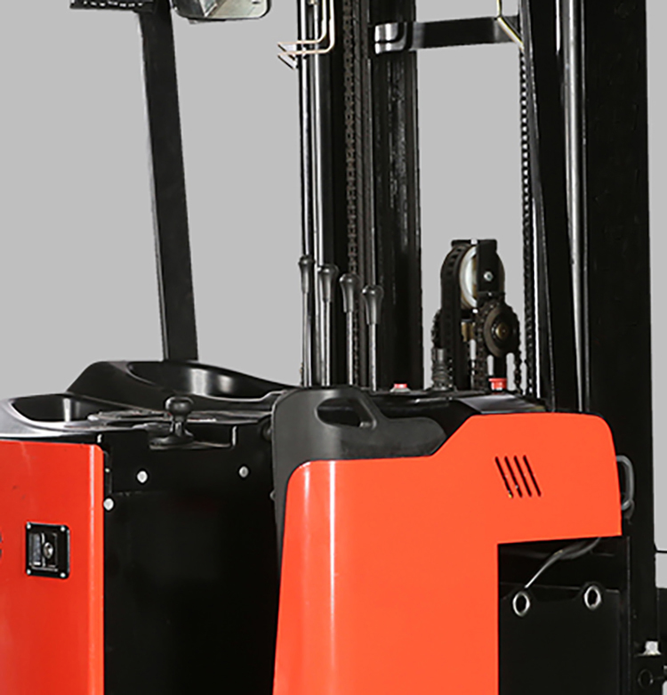 3 Ton Electric Reach Stacker Stand on Control Pallet Reach Truck Forklifts Truck with 8 Meters Lifting Sit on Full Electric Reach Truck Battery Forklift Truck