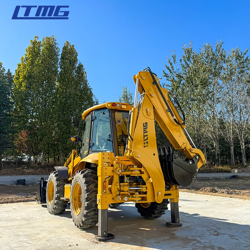 Ltmg 2.5 Ton Mini Backhoe Excavator Loader 4X4 with Side Shift Leg