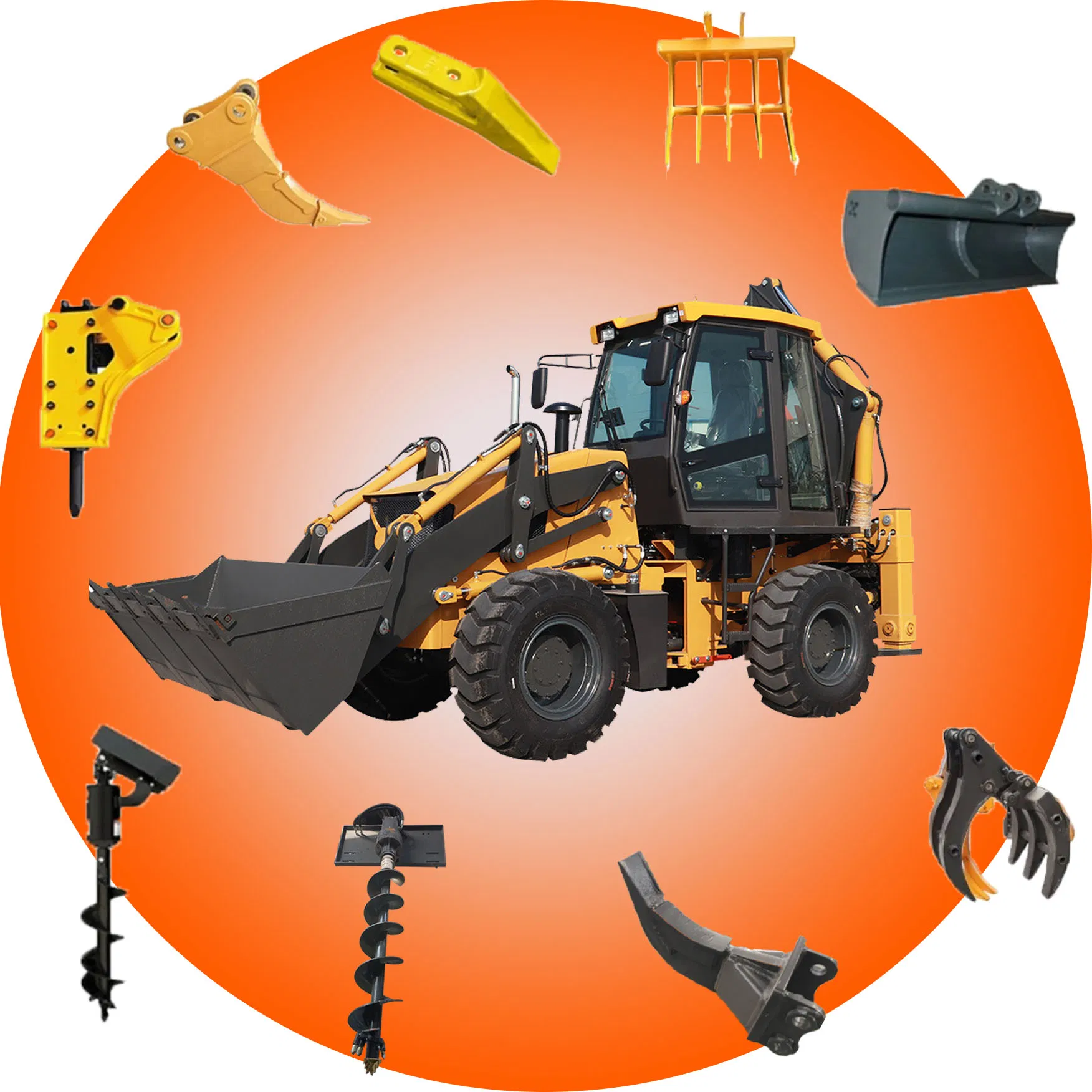 Side-tipping Bucket Backhoe Loader, Convenient Discharging, Municipal Engineering Special Machinery