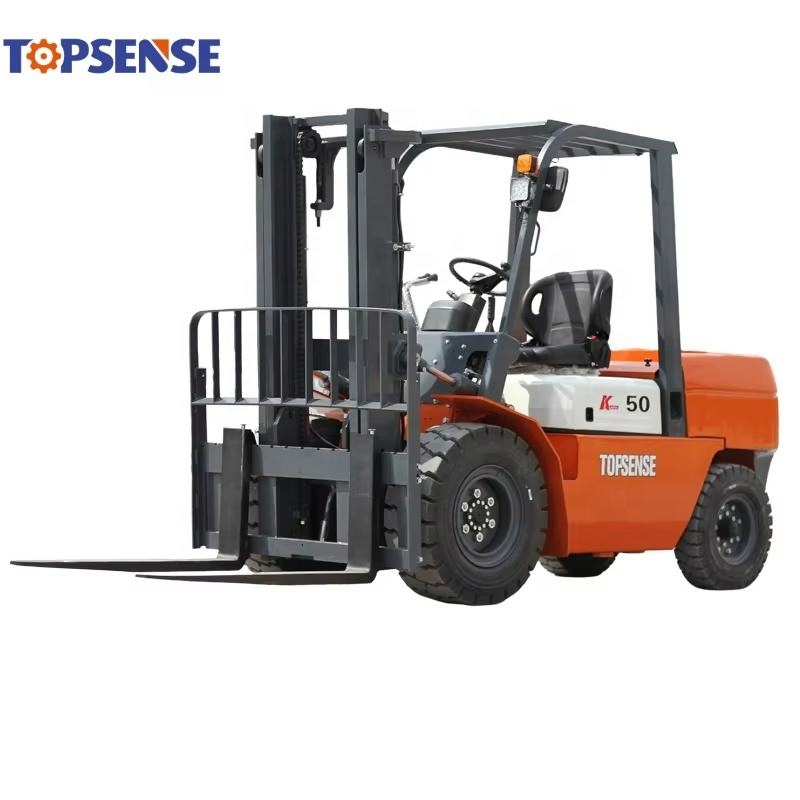 Topsense Hot Sale1ton 2ton 2.5ton 3ton 4 Ton 5ton 7ton 8 Ton 10ton All Terrain Battery Electric Gasoline LPG Diesel Forklift with Lifting Attachments Equipment
