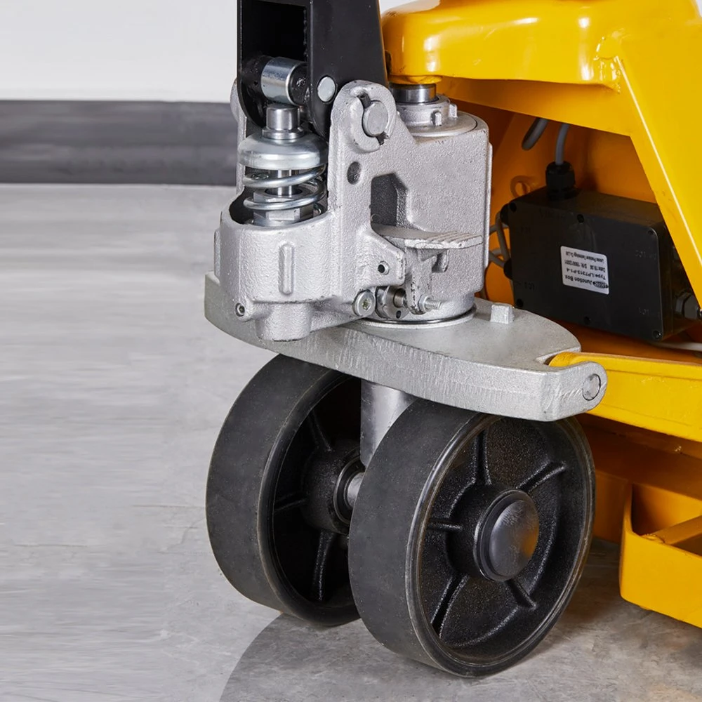 Ultra Low Profile Electric Pallet Jack with Scale Feature