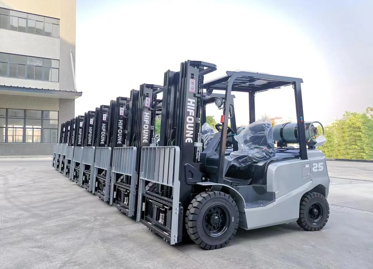 Factory Price Fabricado En China Fork Lift Triplex Mast 4.5m Mast LPG Gasoline Forklift Truck Montacarga