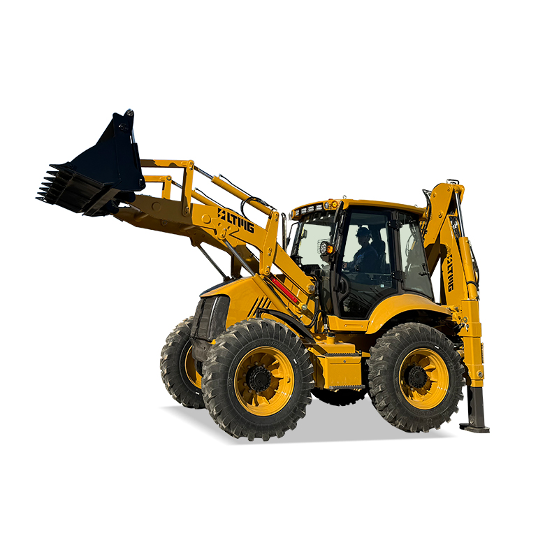 Ltmg 2.5 Ton Mini Backhoe Excavator Loader 4X4 with Side Shift Leg