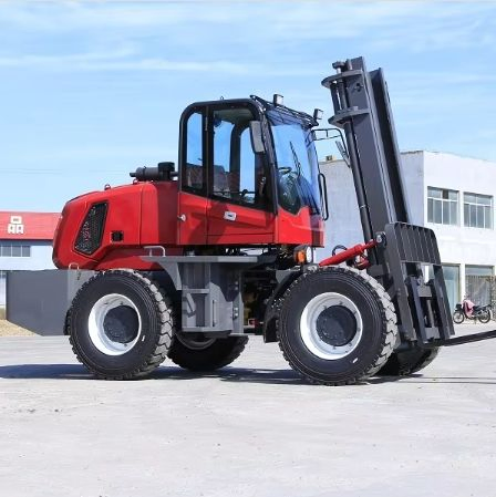 3ton Rough Terrain Forklfit Lifting Equipment 4WD Forklift Drive Rough Terrain Diesel Forklift with Cab
