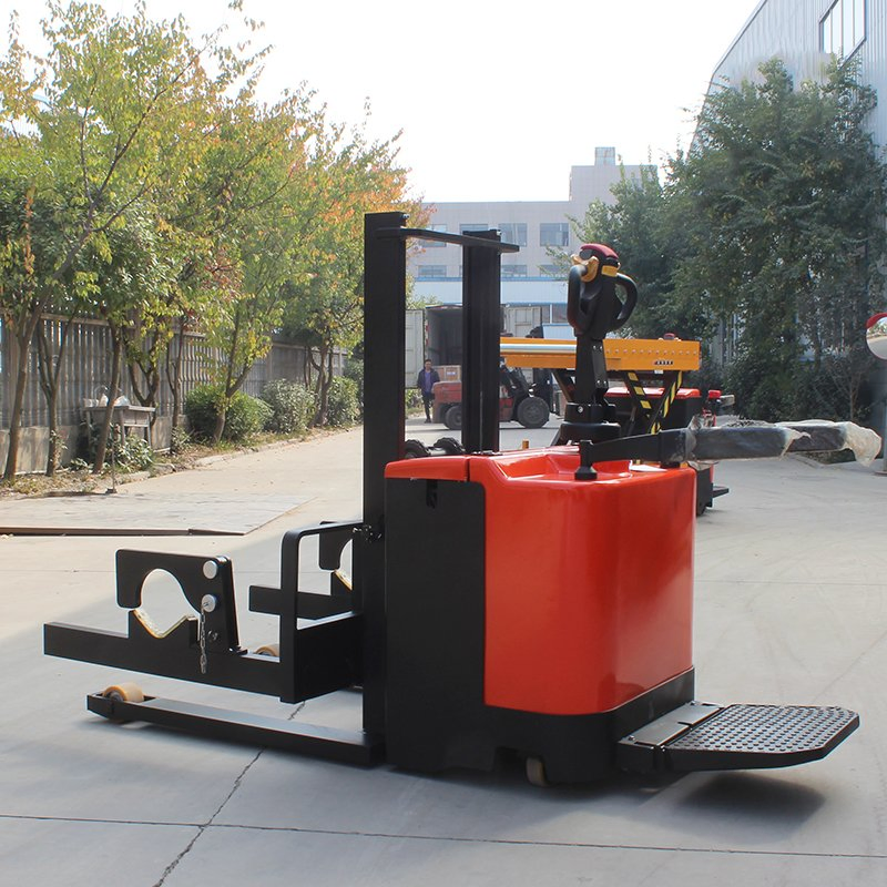 Walkie Manual Stacker Full Semi Hydraulic Electric Straddle Stacker with Fixed Clamp for Cylindrical and Slender Goods