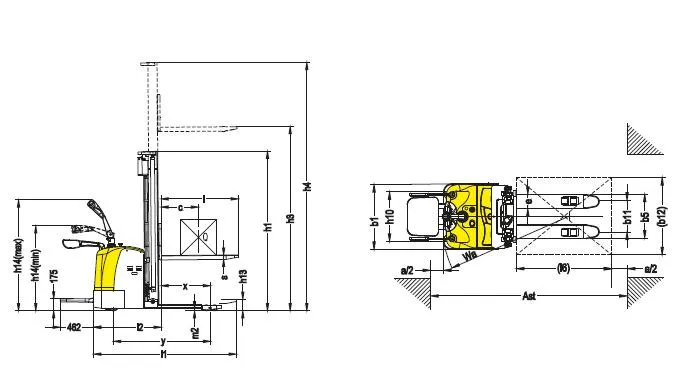 Electric Stacker Side View