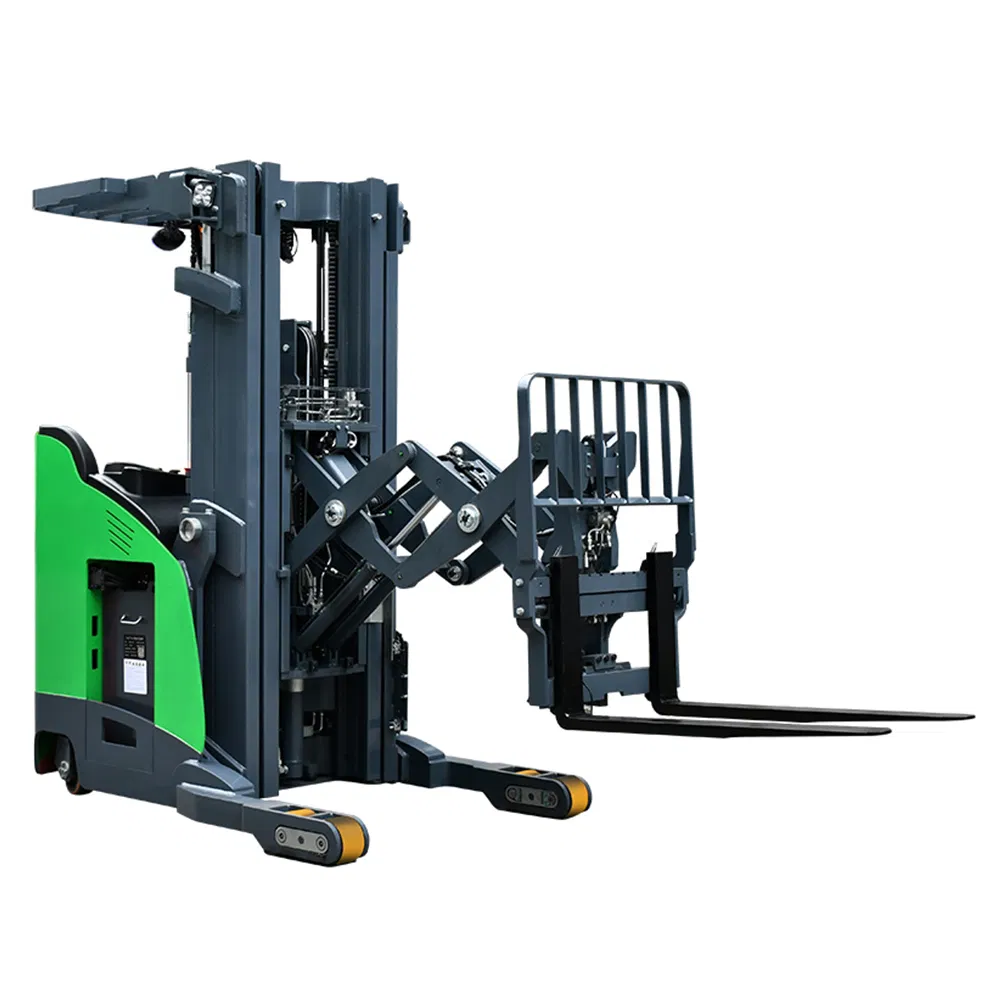 3 Ton Electric Reach Stacker Stand on Control Pallet Reach Truck Forklifts Truck with 8 Meters Lifting Sit on Full Electric Reach Truck Battery Forklift Truck