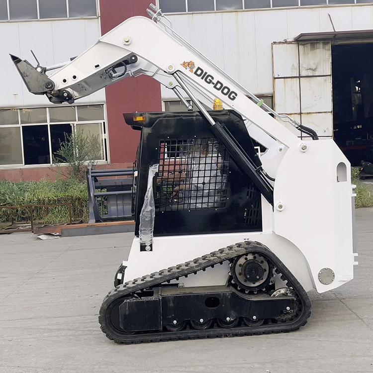 Factory Price Crawler Type Mini Skid Steer Loader Small Mini Skid Steer Loader Side Dump Bucket 60HP Plate Compactor Skid Steer Loader