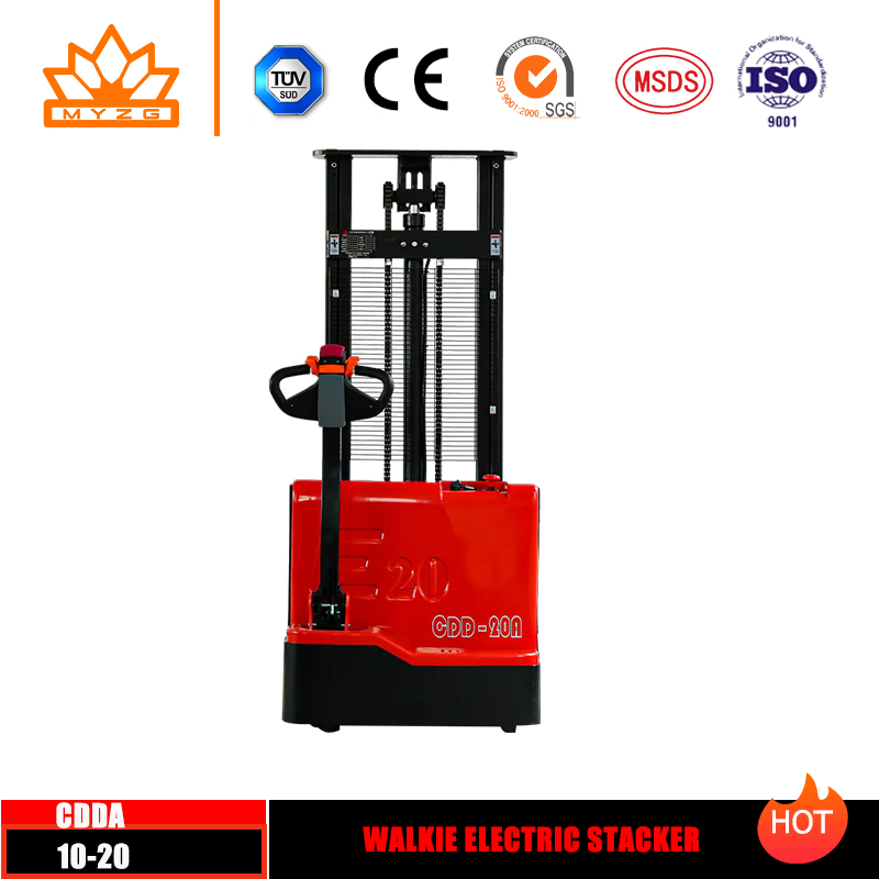 2.5m Lift Myzg Electric Walkie Stacker with Dual Mast &amp; CE/ISO, 1.5t Capacity - Reachable Industrial Electric Stacker