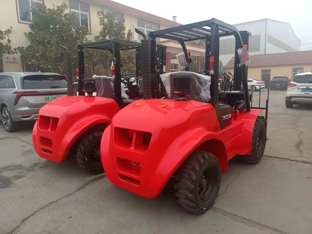 Rough Terrain Forklift Operation View