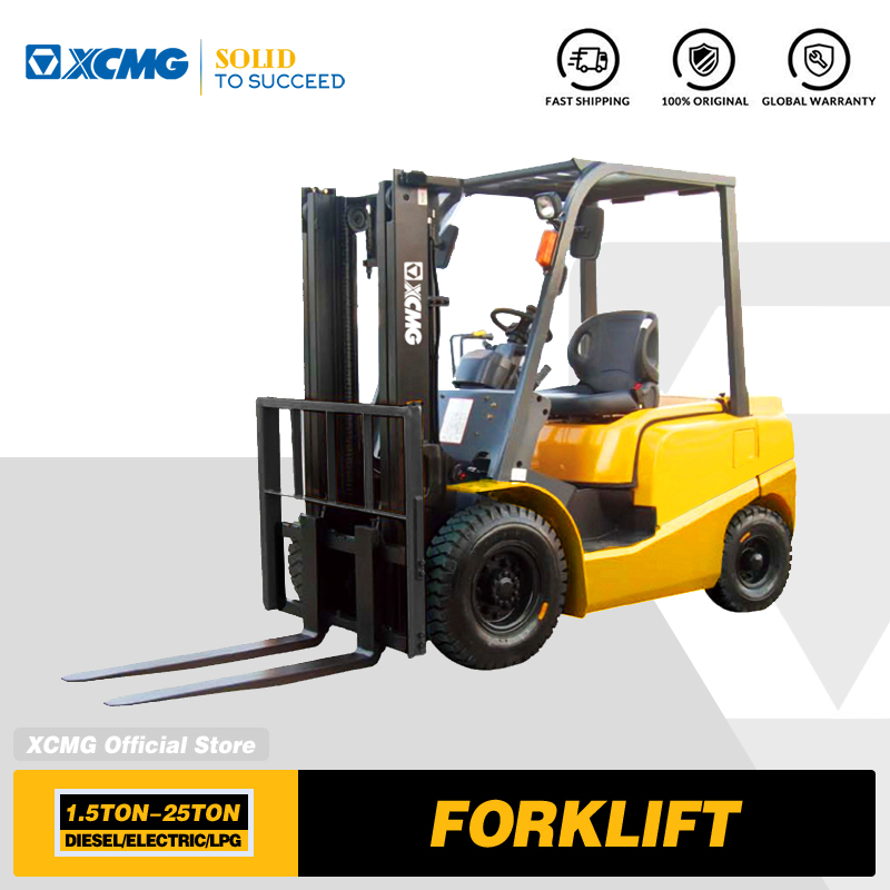 XCMG Official Hot Sale 1.5 Ton 2 Ton 2.5 Ton 3 Ton 3.5 Ton 4 Ton 5 Ton 7 Ton 8 Ton 10 Ton Electric Diesel LPG Gasoline Forklift with Attachments Price for Sale