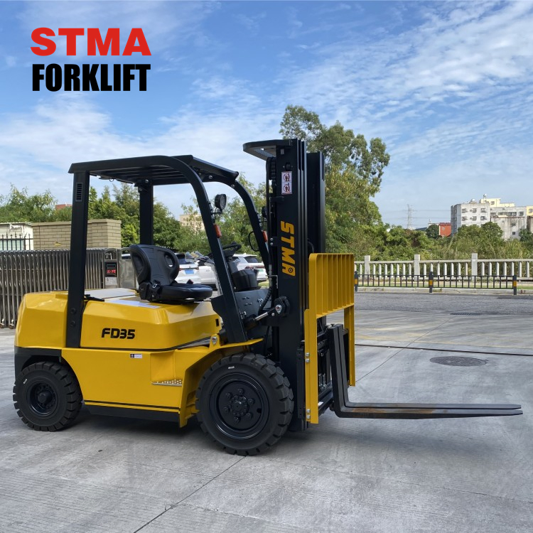Stma Factory Counter Balanced Fork Lift Truck 2ton 3ton 4ton Diesel Forklift Price with Container Mast