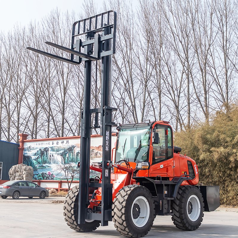 All Terrain Diesel Forklift 2ton 3ton 5 Ton 3m 4m 5m 6m 4*4 All Rough Terrain Forklift Truck with Attachment